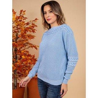 Maria W Modas Blusa Trico Liso Outono Inverno Moda Novo 2023 Padrão Tecido Várias Cores Tecido Grosso Padrão de Acabamento, Mangas Padrão Duplo Bom qualidade